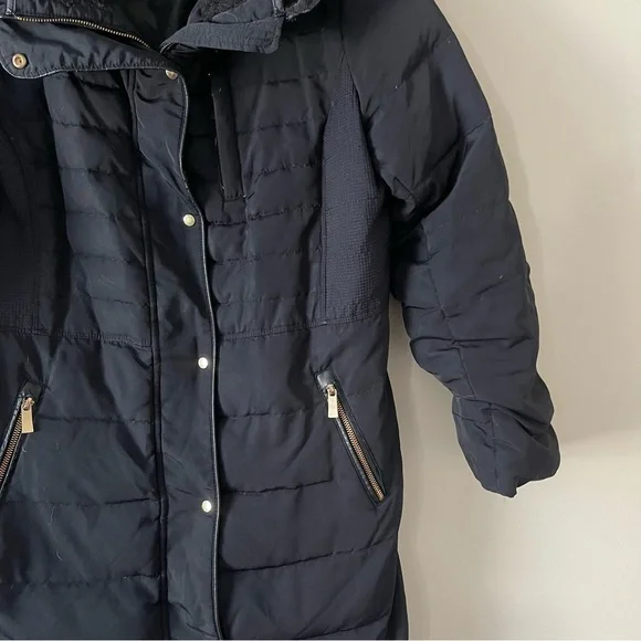 ZARA Down Feather Long Puffer Jacket Winter Trench - Picture 4 of 11